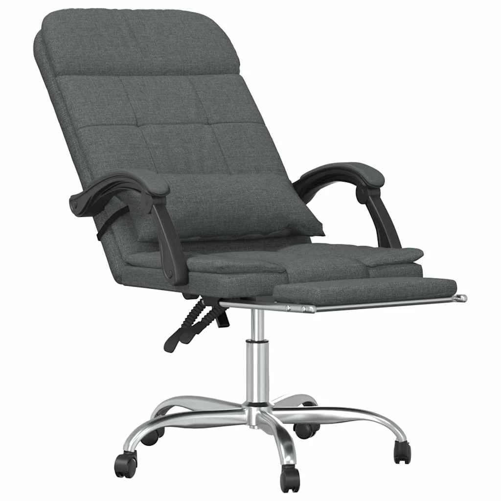 Fauteuil de massage inclinable de bureau 63 x 56 x 122 cm gris foncé tissu – modèle 2 – vue en situation