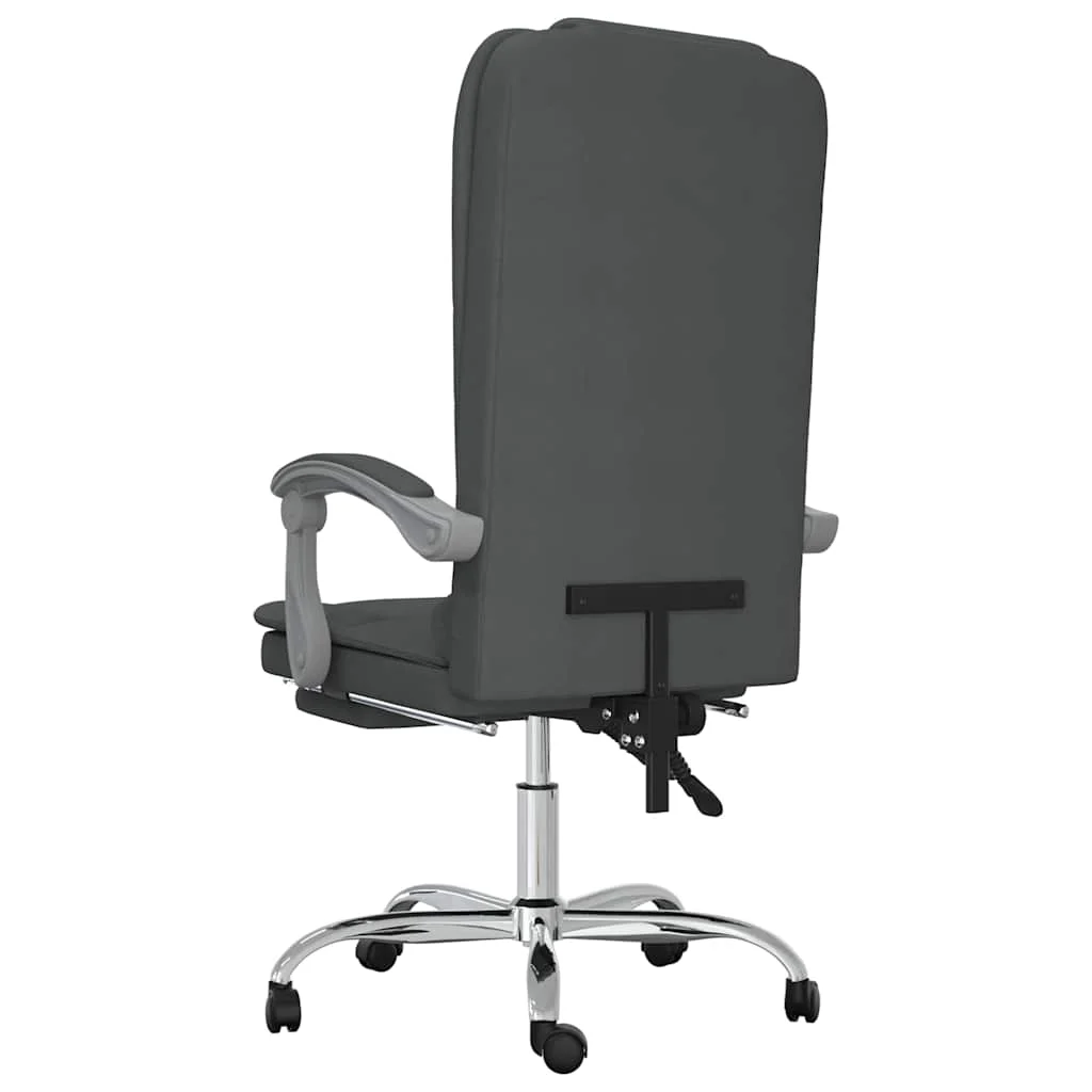 Fauteuil de massage inclinable de bureau 63 x 56 x 122 cm gris foncé tissu – vue en situation
