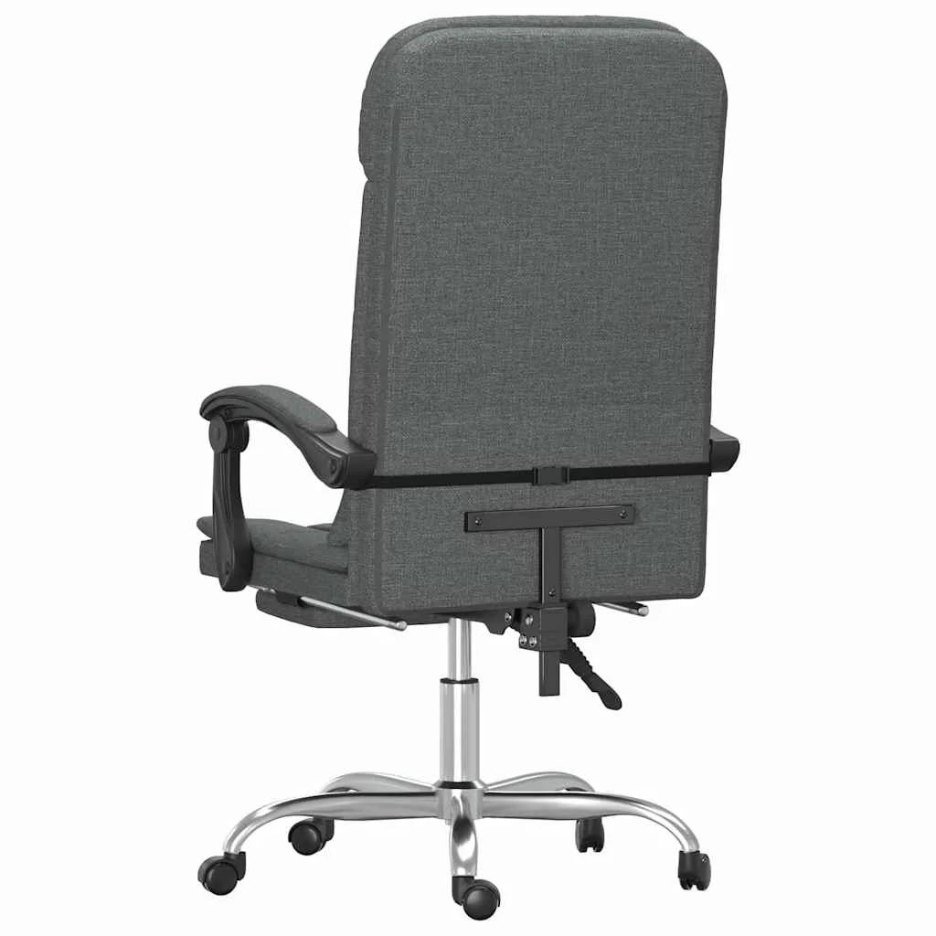 Fauteuil de massage inclinable de bureau 63 x 56 x 122 cm gris foncé tissu – modèle 2 – vue de dessus