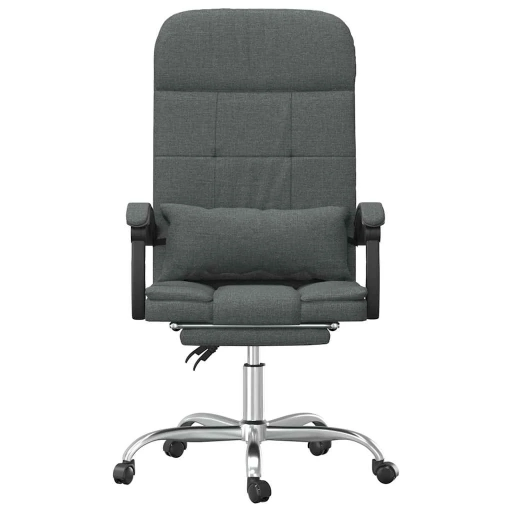 Fauteuil de massage inclinable de bureau 63 x 56 x 122 cm gris foncé tissu – modèle 2 – vue de côté