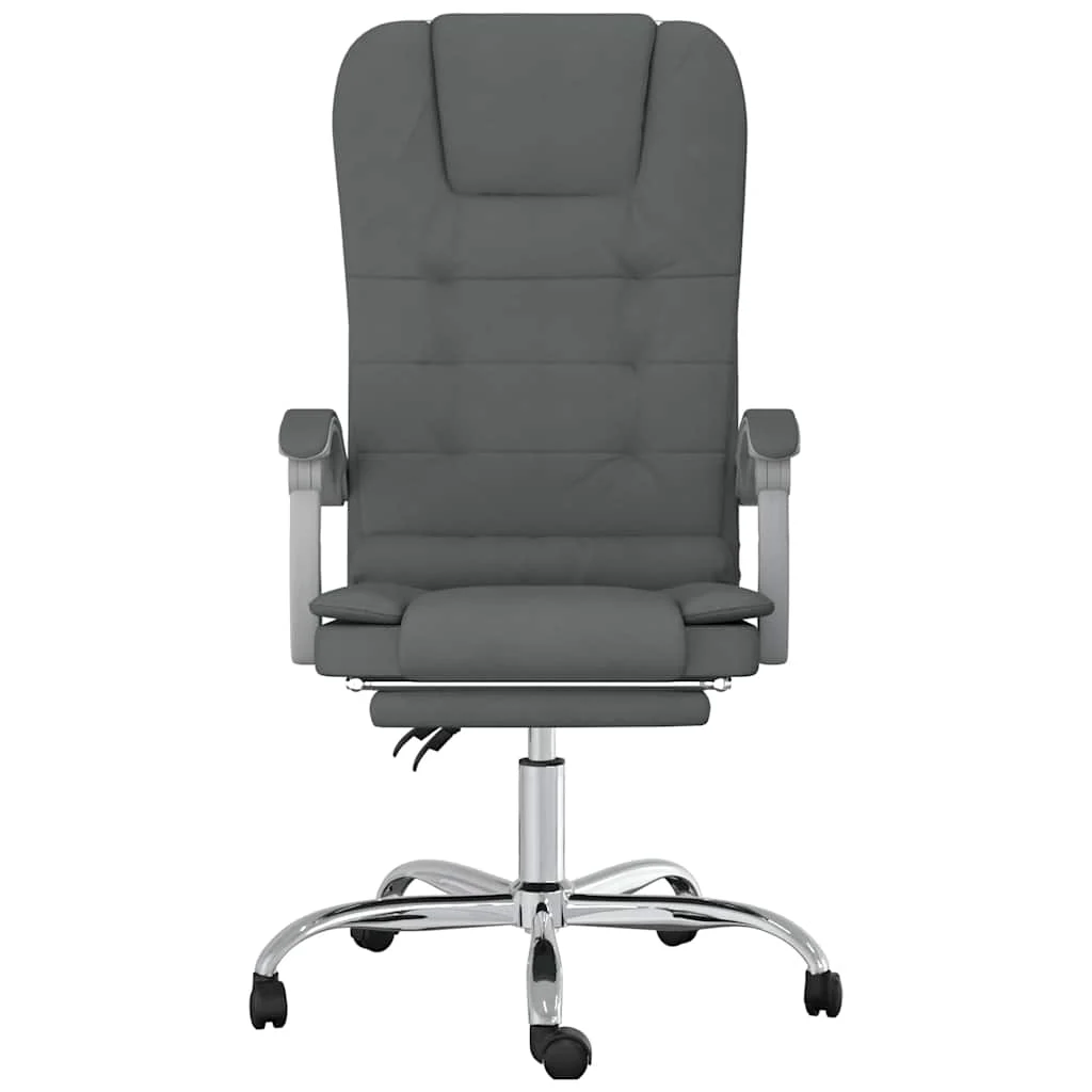 Fauteuil de massage inclinable de bureau 63 x 56 x 122 cm gris foncé tissu – vue de côté