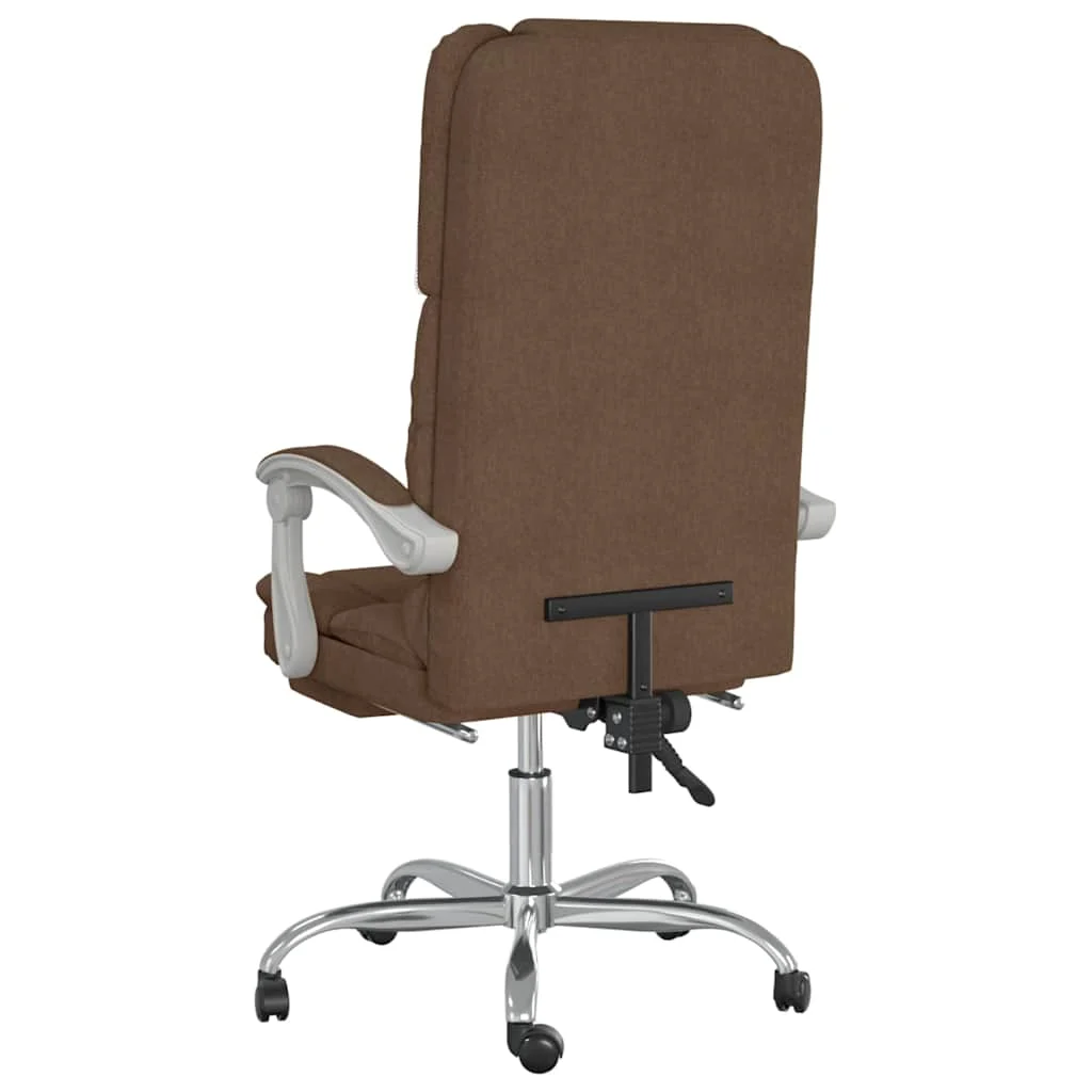 Fauteuil de massage inclinable de bureau 63 x 56 x 122 cm marron tissu – modèle 2 – vue en situation