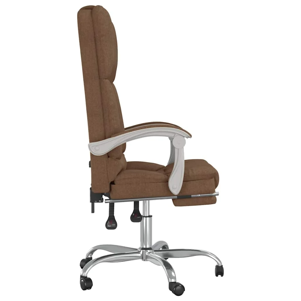 Fauteuil de massage inclinable de bureau 63 x 56 x 122 cm marron tissu – modèle 2 – vue de détail