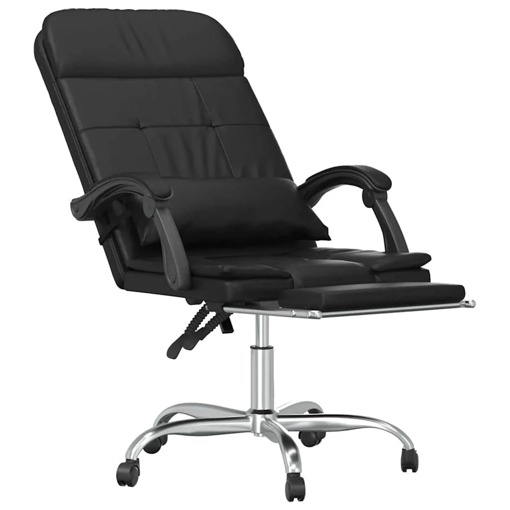 Fauteuil de massage inclinable de bureau 63 x 56 x 122 cm noir similicuir – modèle 2 – vue en situation