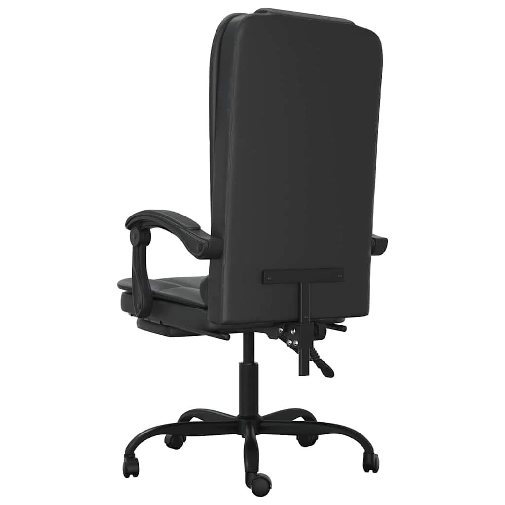 Fauteuil de massage inclinable de bureau 63 x 56 x 122 cm noir similicuir – modèle 4 – vue en situation