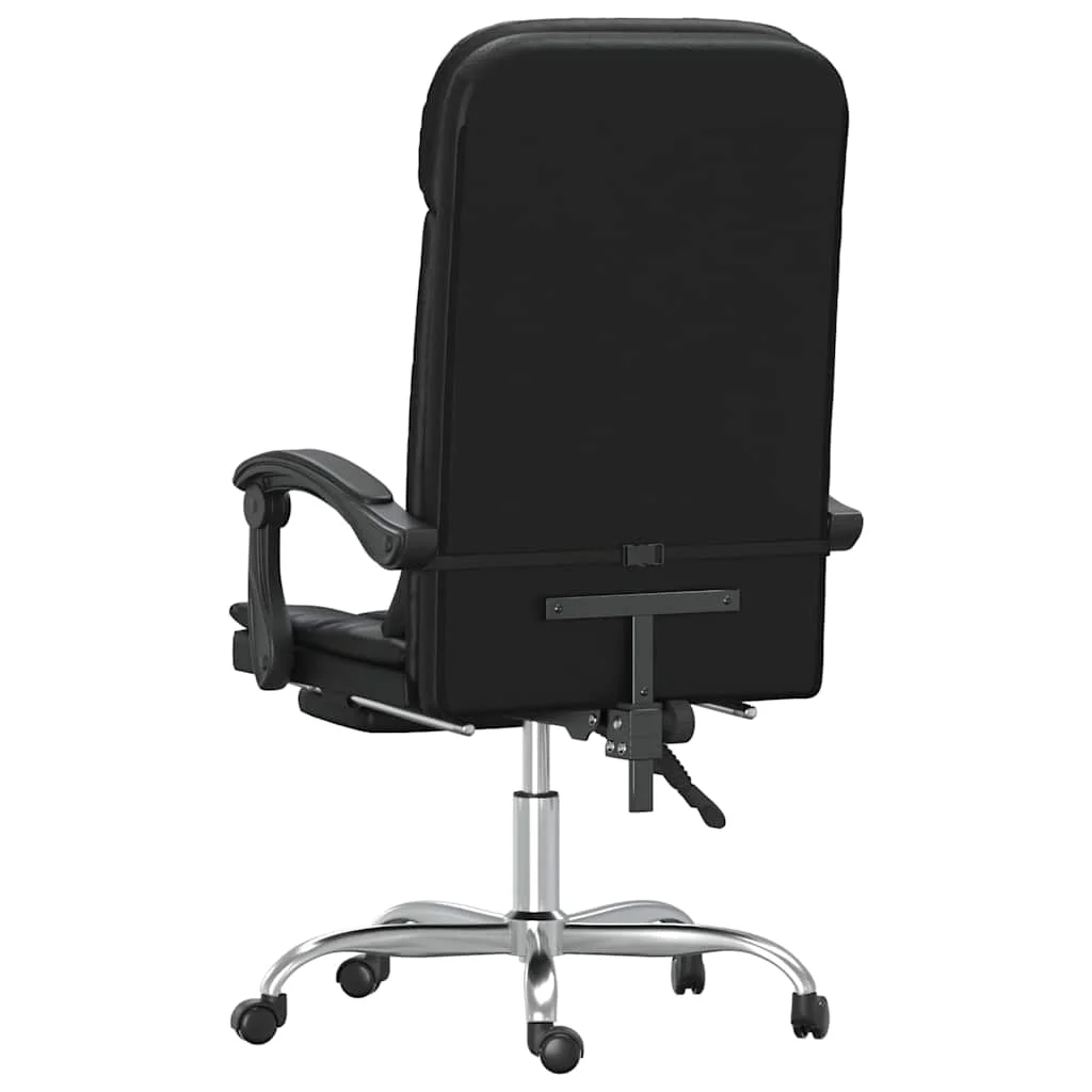 Fauteuil de massage inclinable de bureau 63 x 56 x 122 cm noir similicuir – modèle 2 – vue de dessus