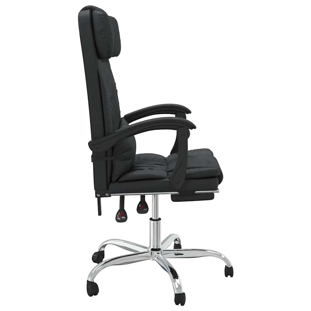 Fauteuil de massage inclinable de bureau 63 x 56 x 122 cm noir similicuir – modèle 3 – vue de dessus