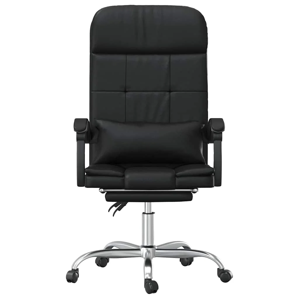 Fauteuil de massage inclinable de bureau 63 x 56 x 122 cm noir similicuir – modèle 2 – vue de côté