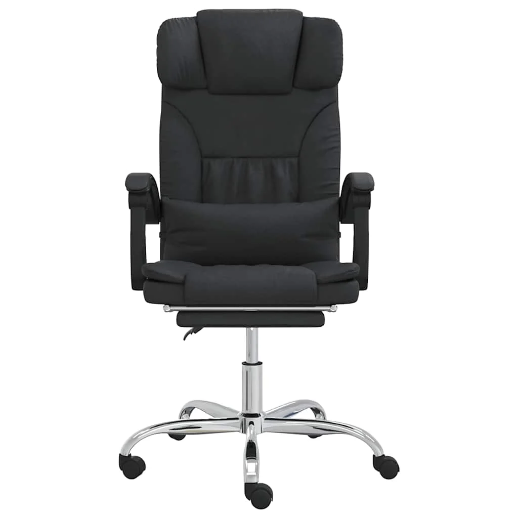 Fauteuil de massage inclinable de bureau 63 x 56 x 122 cm noir similicuir – modèle 3 – vue de côté