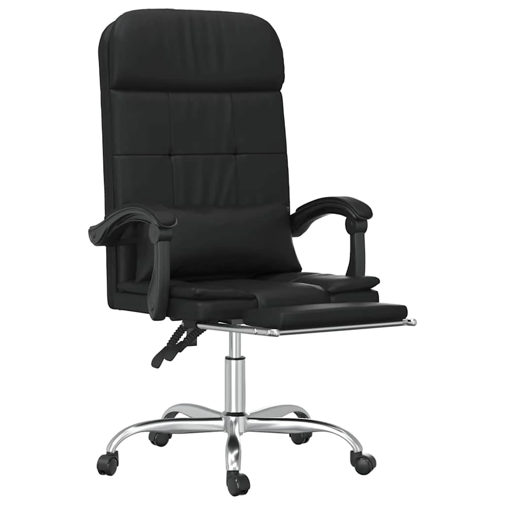Fauteuil de massage inclinable de bureau 63 x 56 x 122 cm noir similicuir – modèle 2 – vue de détail