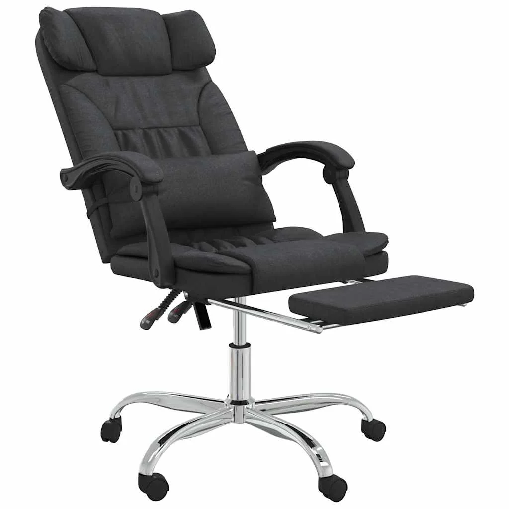 Fauteuil de massage inclinable de bureau 63 x 56 x 122 cm noir similicuir – modèle 3 – vue de détail