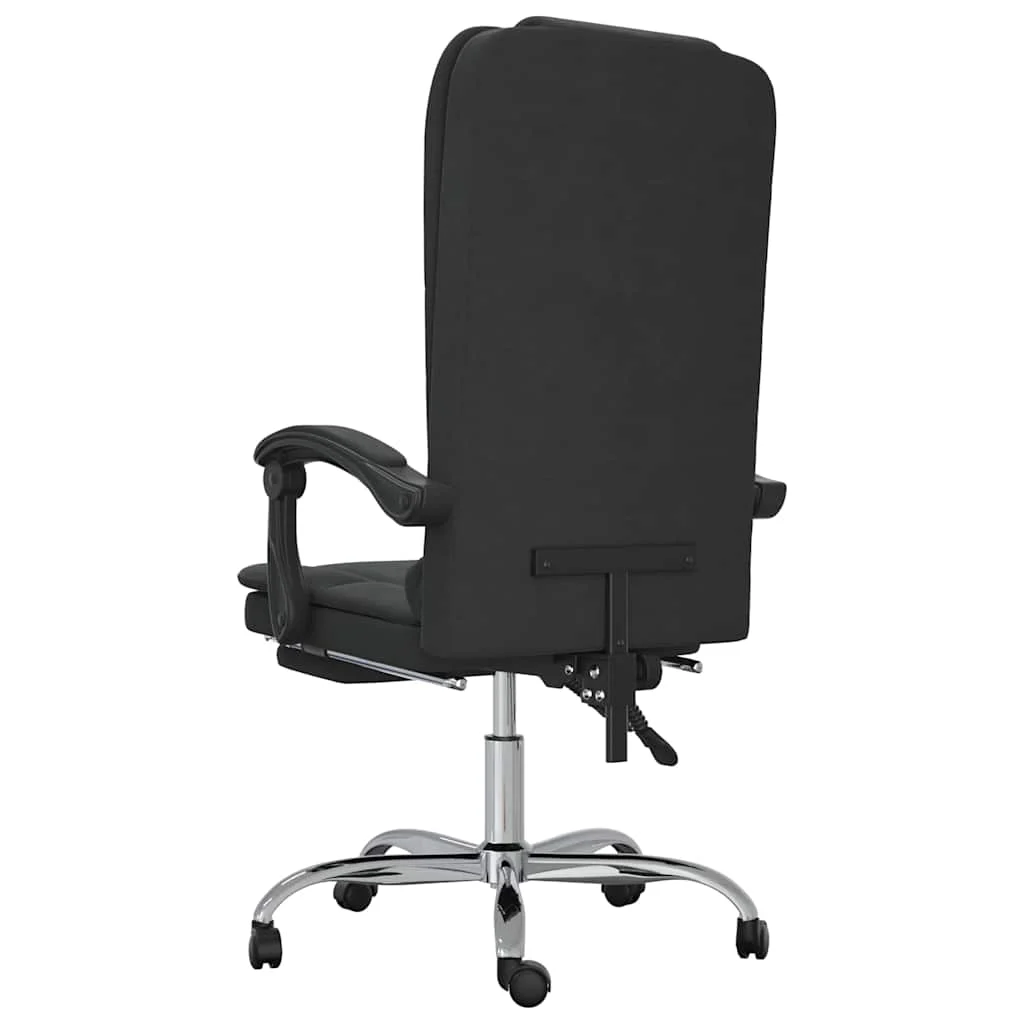 Fauteuil de massage inclinable de bureau 63 x 56 x 122 cm noir velours – vue en situation