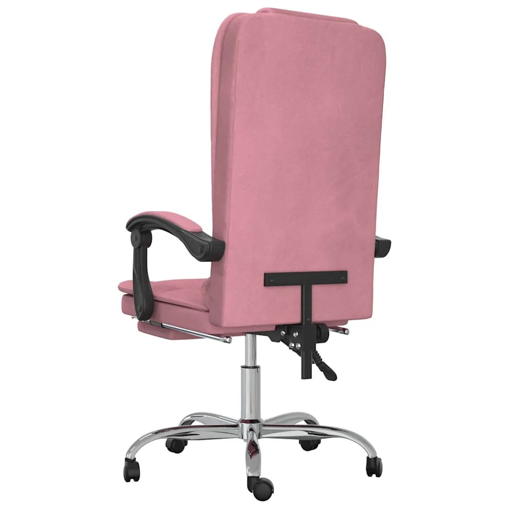 Fauteuil de massage inclinable de bureau 63 x 56 x 122 cm rose velours – vue en situation