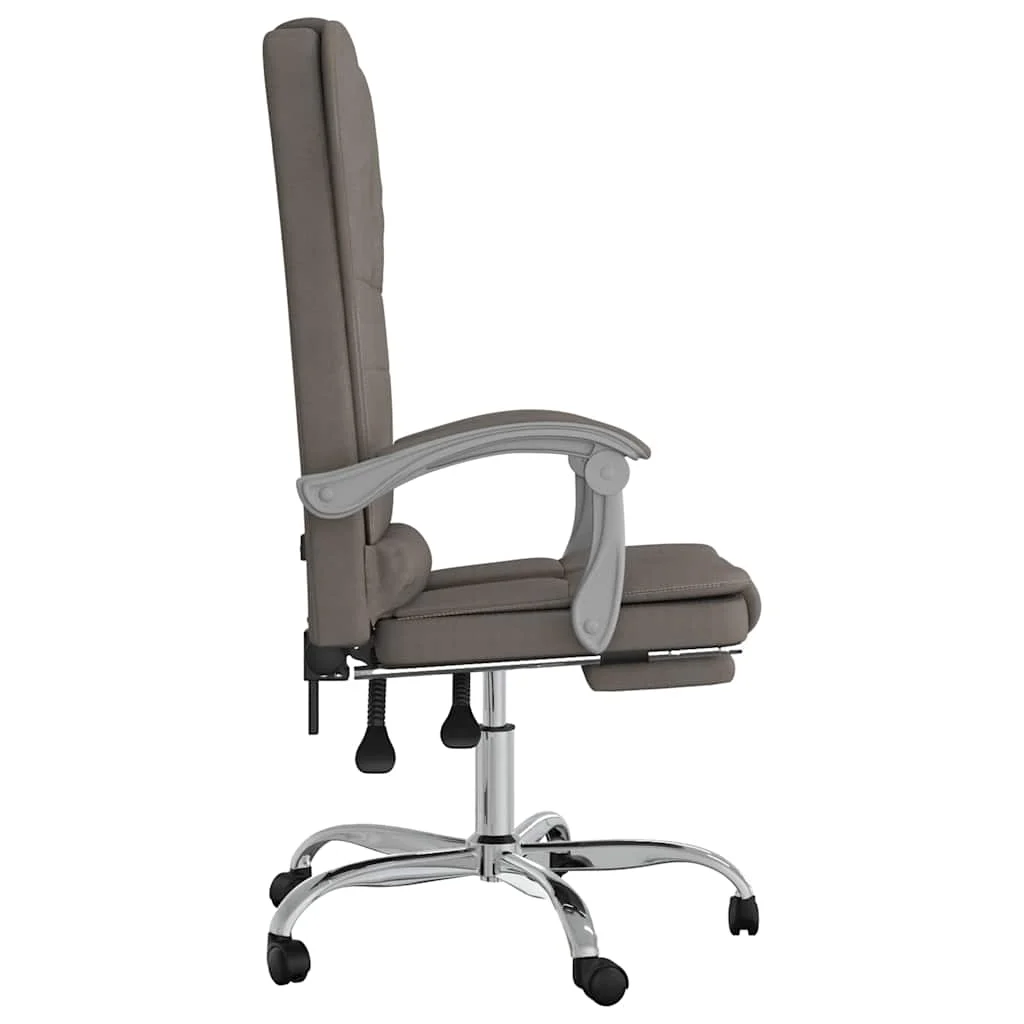 Fauteuil de massage inclinable de bureau 63 x 56 x 122 cm taupe tissu – vue de dessus