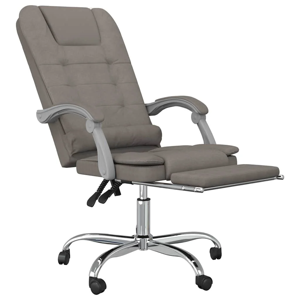 Fauteuil de massage inclinable de bureau 63 x 56 x 122 cm taupe tissu – vue de détail