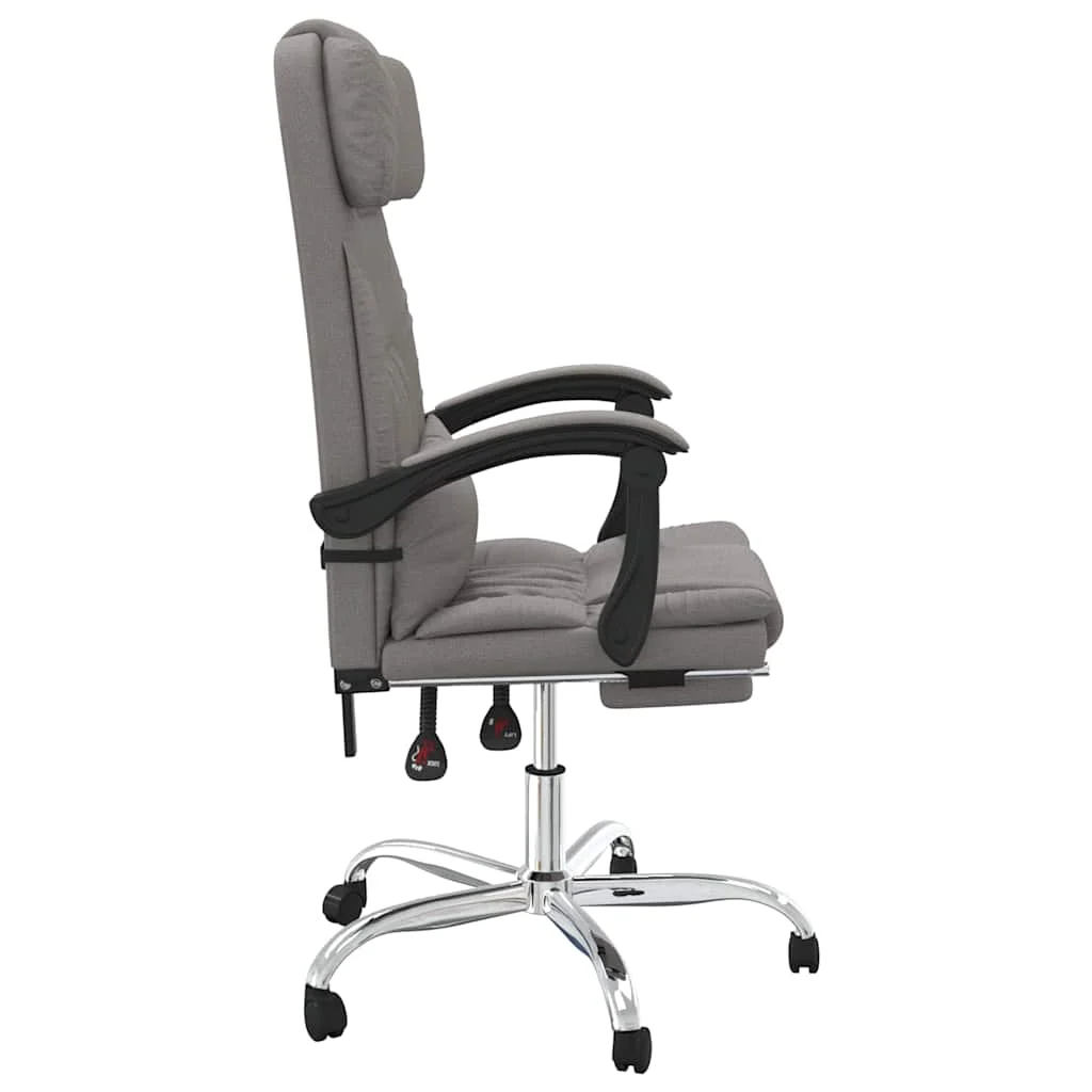 Fauteuil de massage inclinable de bureau 63 x 56 x 122 cm taupe tissu – modèle 3 – vue de dessus