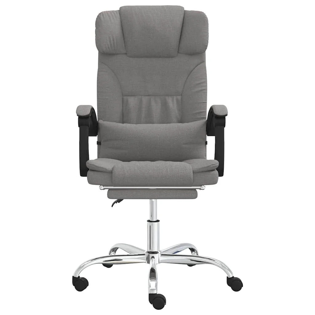 Fauteuil de massage inclinable de bureau 63 x 56 x 122 cm taupe tissu – modèle 3 – vue de côté