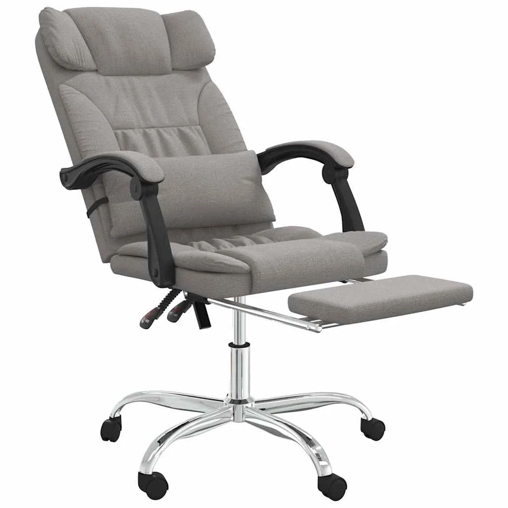 Fauteuil de massage inclinable de bureau 63 x 56 x 122 cm taupe tissu – modèle 3 – vue de détail