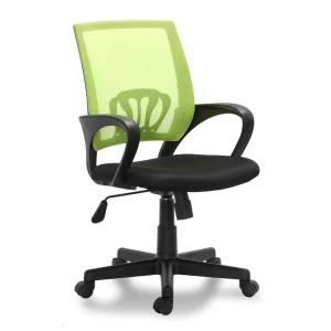 Siège de bureau ergonomique avec accoudoirs 56 x 52 x 101 cm vert – vue d’ensemble