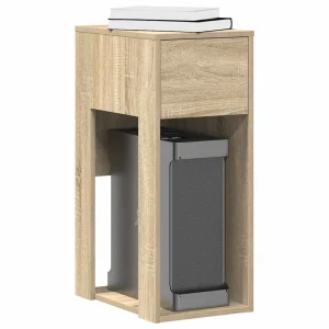 Support de tour d'ordinateur et tiroir 30 x 44 x 74 cm chêne sonoma bois d'ingénierie – vue d’ensemble