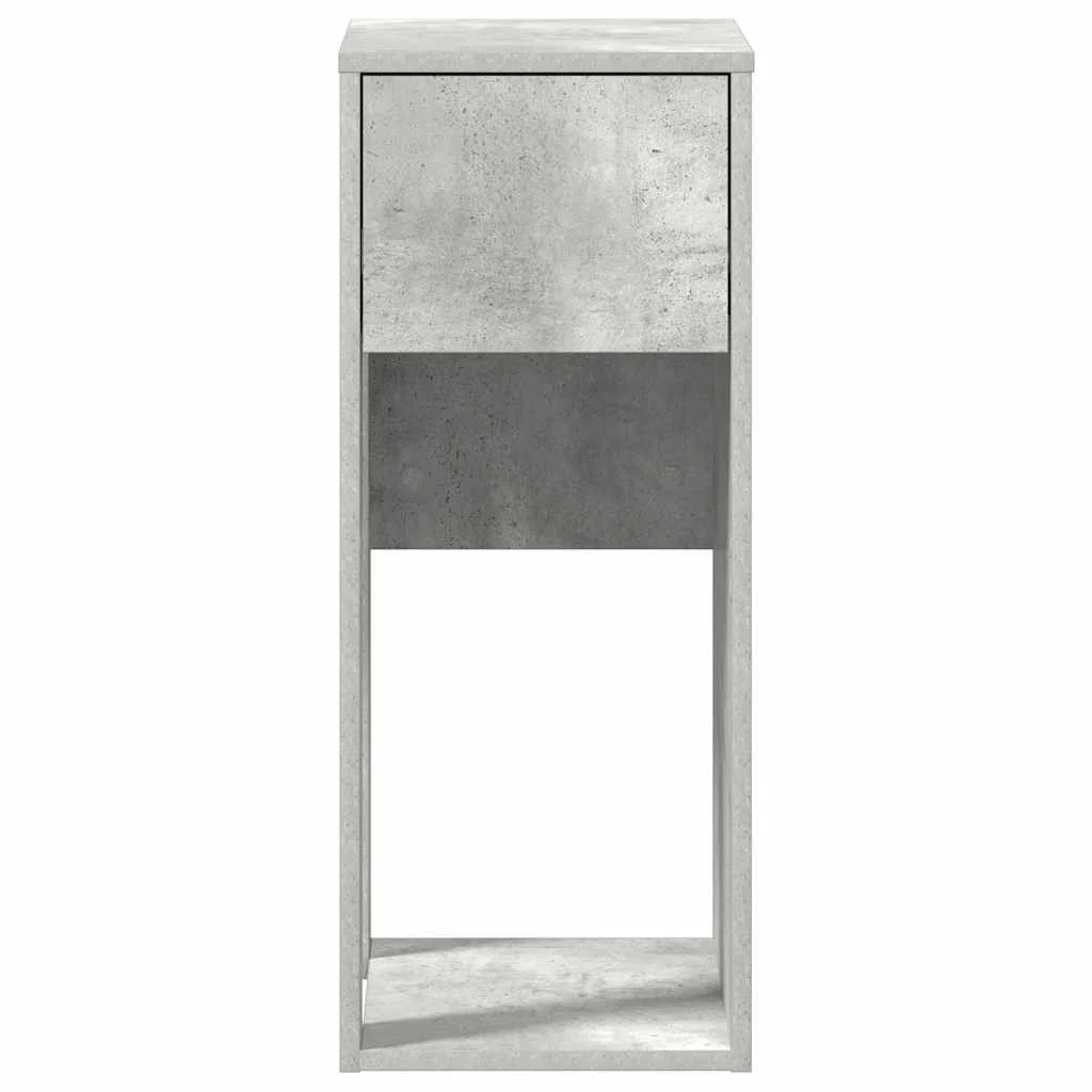 Support de tour d'ordinateur et tiroir 30 x 44 x 74 cm gris béton bois d'ingénierie – vue en situation