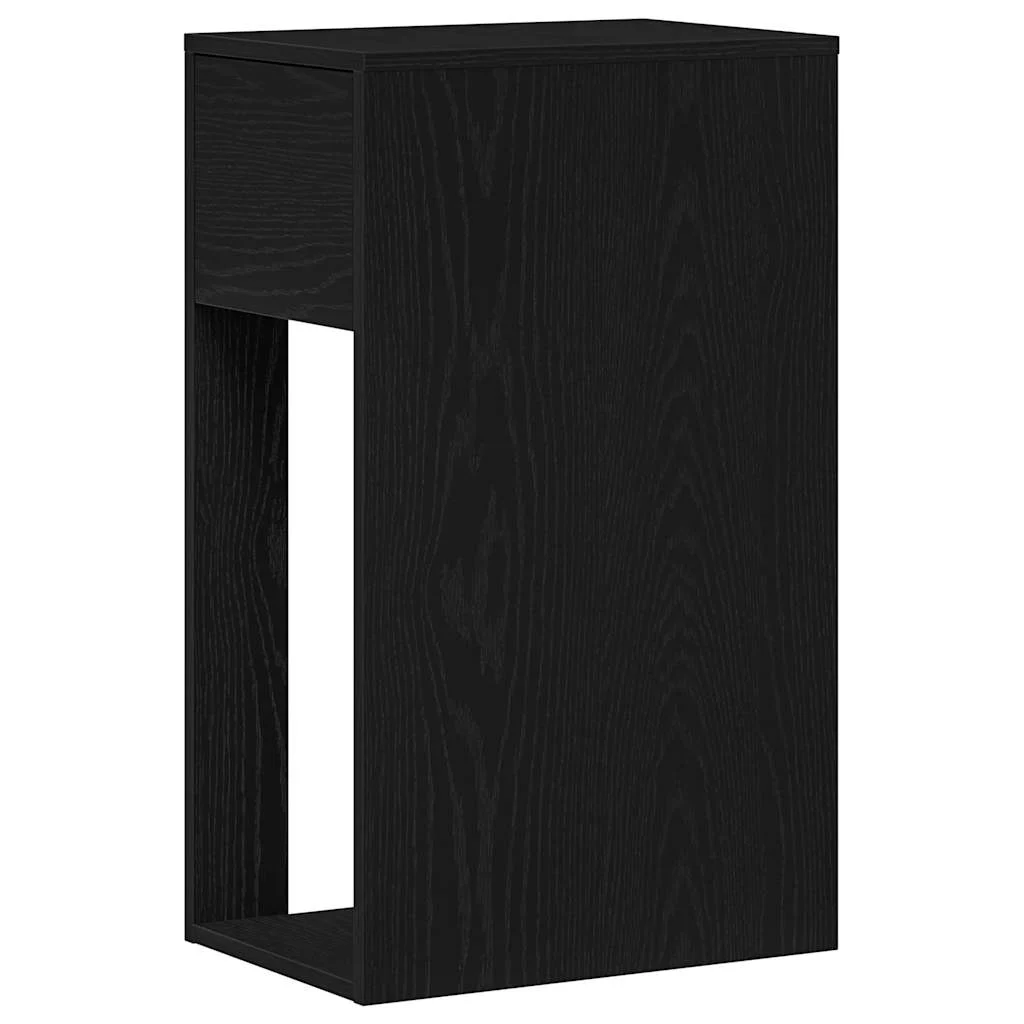 Support de tour d'ordinateur avec tiroir 30 x 44 x 74 cm noir bois d'ingénierie – vue de dessus
