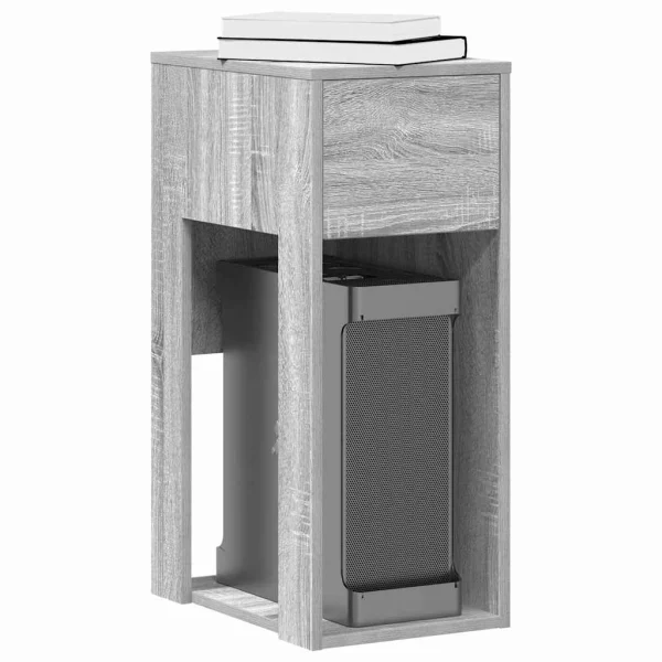 Support de tour d'ordinateur et tiroir 30 x 44 x 74 cm sonoma gris bois d'ingénierie – vue d’ensemble