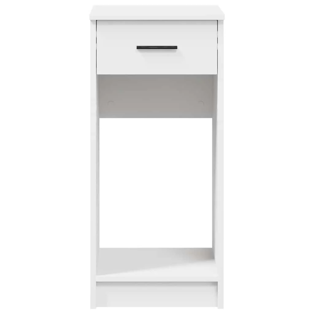 Support de tour d'ordinateur avec tiroir 35 x 45 x 77 cm blanc bois d'ingénierie – vue en situation