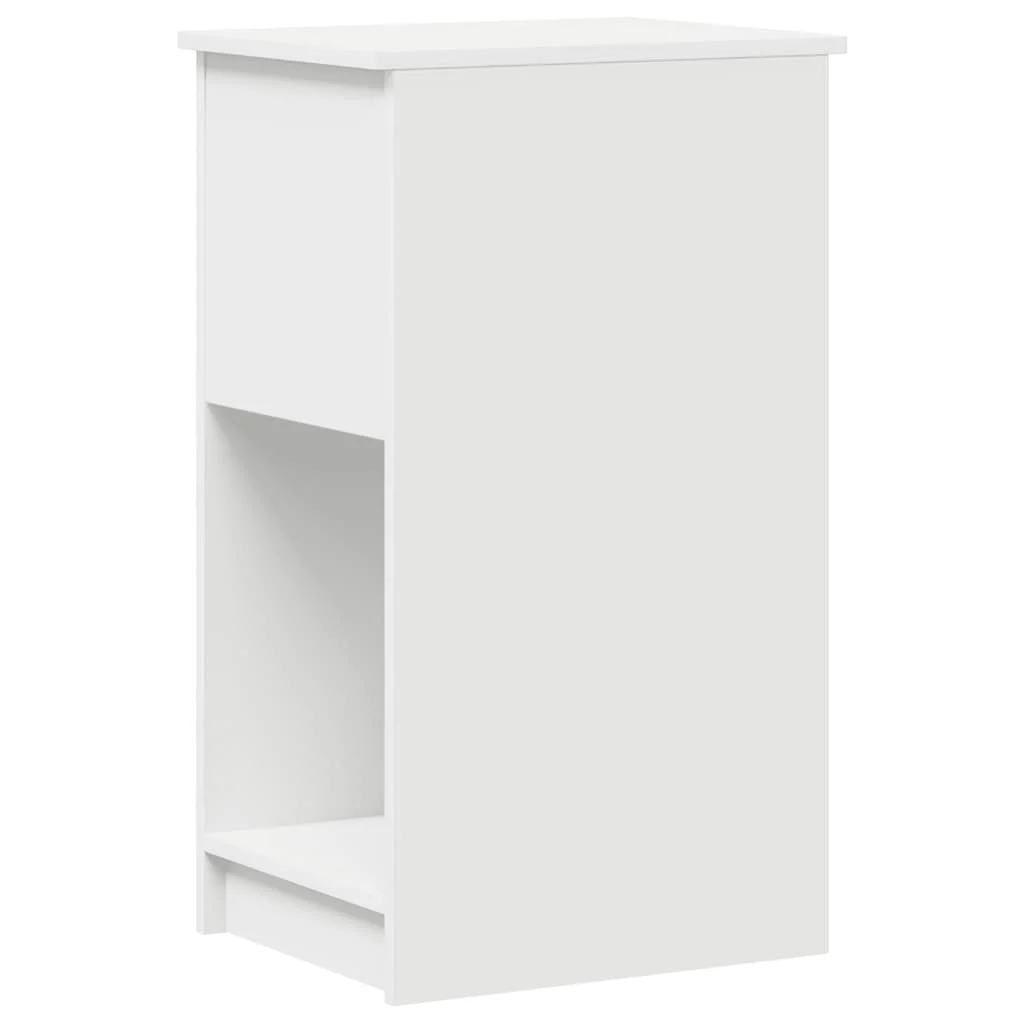 Support de tour d'ordinateur avec tiroir 35 x 45 x 77 cm blanc bois d'ingénierie – vue de dessus