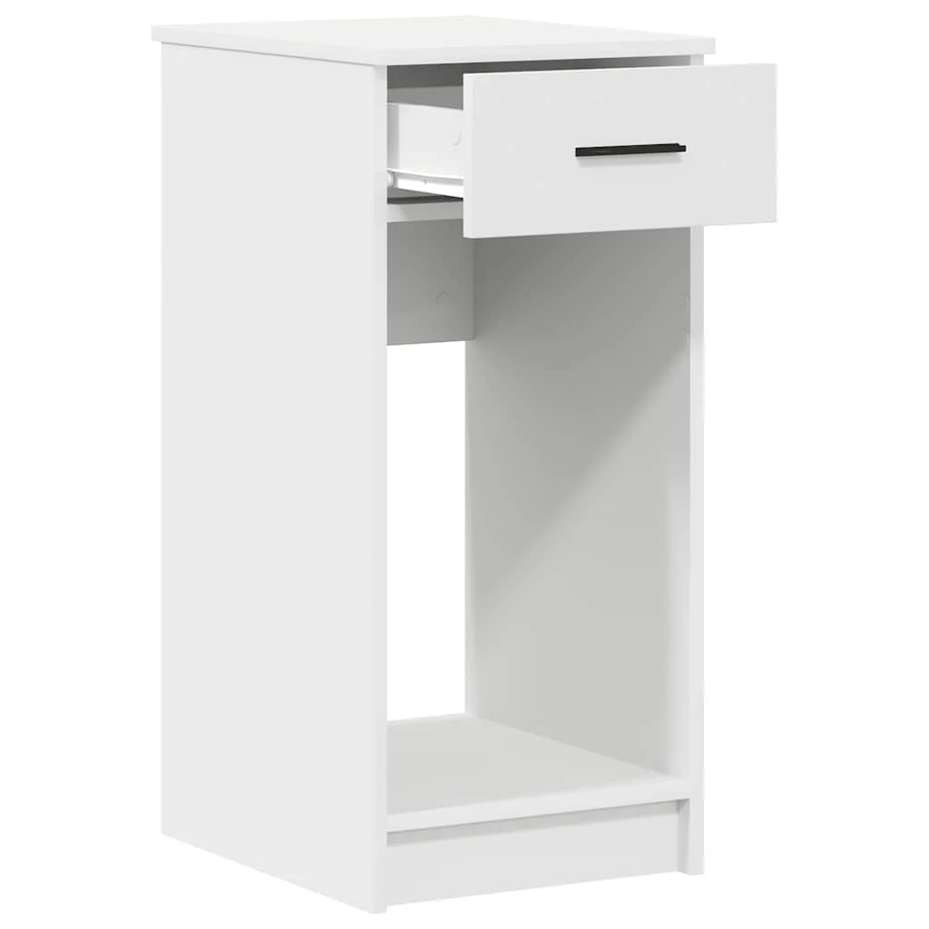 Support de tour d'ordinateur avec tiroir 35 x 45 x 77 cm blanc bois d'ingénierie – vue de détail