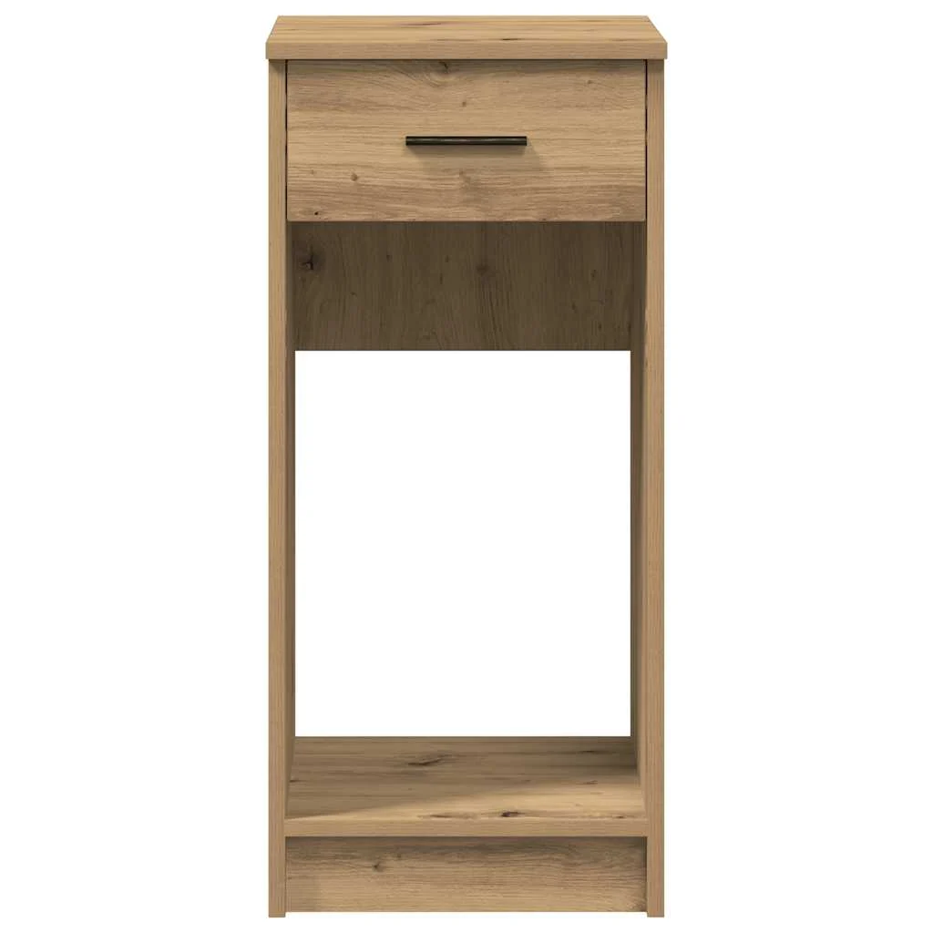 Support de tour d'ordinateur tiroir 35 x 45 x 77 cm chêne artisanal bois d'ingénierie – vue en situation