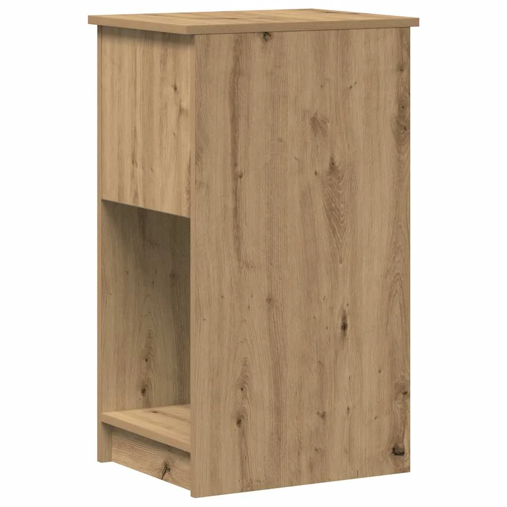 Support de tour d'ordinateur tiroir 35 x 45 x 77 cm chêne artisanal bois d'ingénierie – vue de dessus