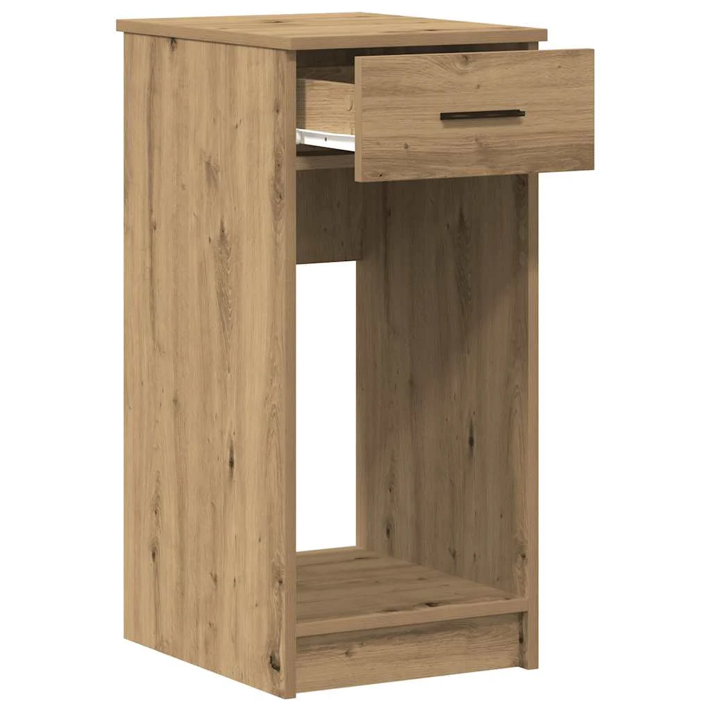 Support de tour d'ordinateur tiroir 35 x 45 x 77 cm chêne artisanal bois d'ingénierie – vue de détail