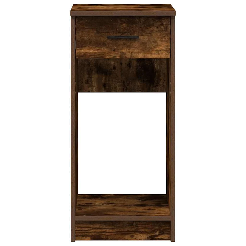 Support de tour d'ordinateur et tiroir 35 x 45 x 77 cm chêne fumé bois d'ingénierie – vue en situation