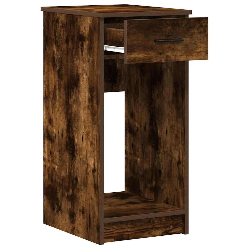 Support de tour d'ordinateur et tiroir 35 x 45 x 77 cm chêne fumé bois d'ingénierie – vue de détail