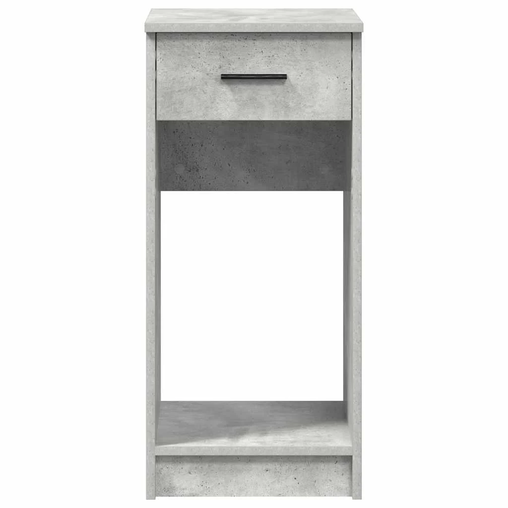 Support de tour d'ordinateur et tiroir 35 x 45 x 77 cm gris béton bois d'ingénierie – vue en situation