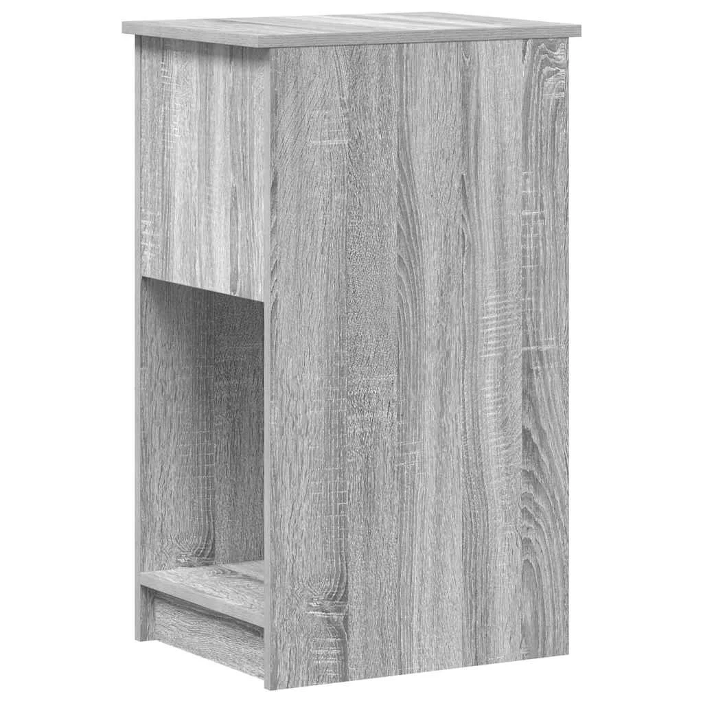 Support de tour d'ordinateur et tiroir 35 x 45 x 77 cm sonoma gris bois d'ingénierie – vue de dessus