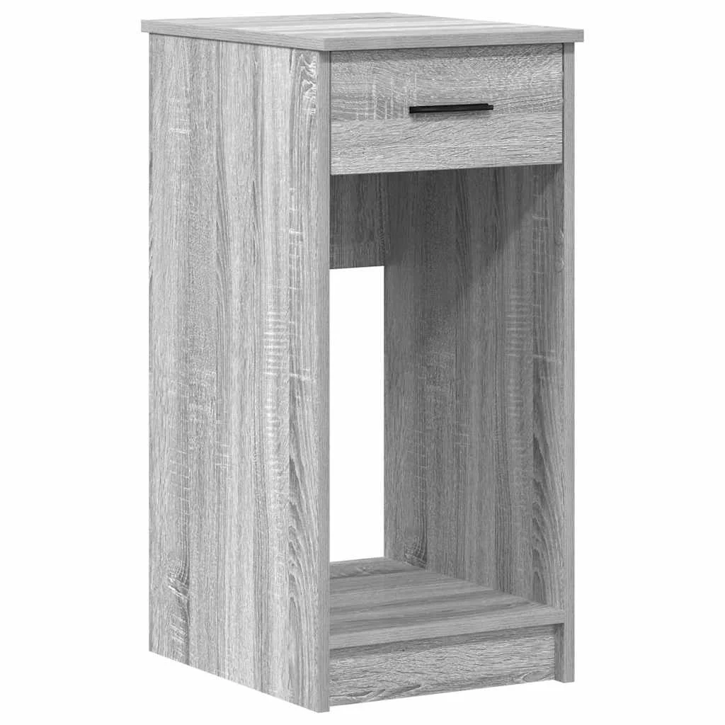 Support de tour d'ordinateur et tiroir 35 x 45 x 77 cm sonoma gris bois d'ingénierie – vue de face
