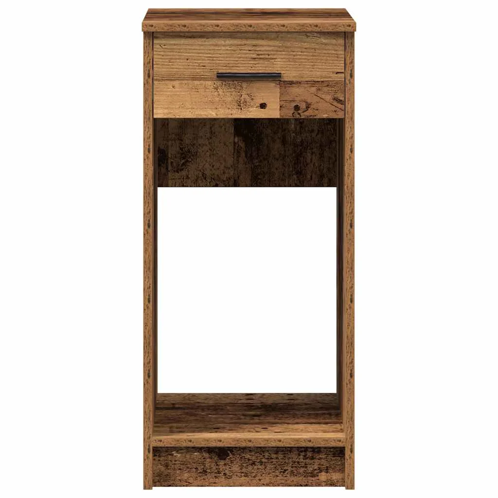 Support de tour d'ordinateur avec tiroir 35 x 45 x 77 cm vieux bois bois d'ingénierie – vue en situation