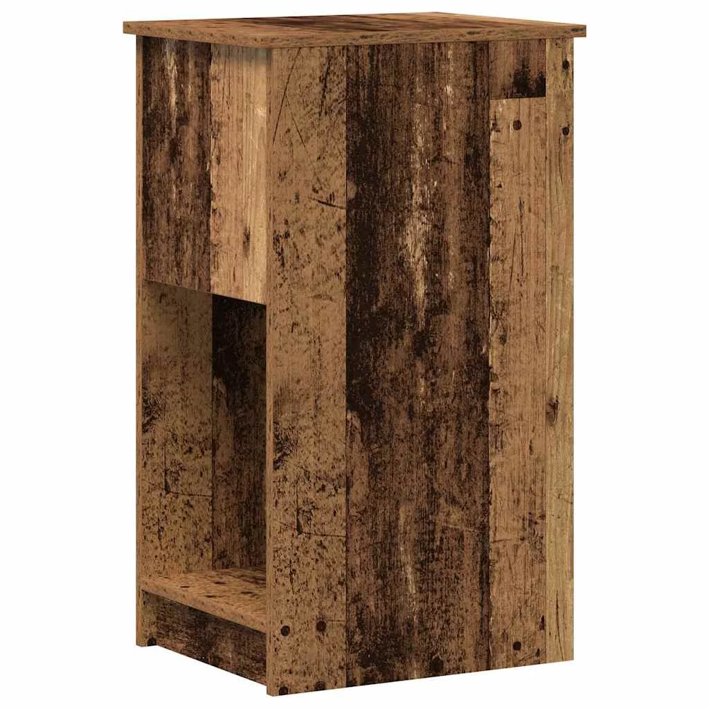Support de tour d'ordinateur avec tiroir 35 x 45 x 77 cm vieux bois bois d'ingénierie – vue de dessus