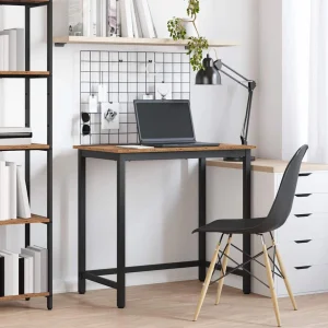Table 100 x 50 x 76,5 cm bois ancien bois d'ingénierie – vue d’ensemble
