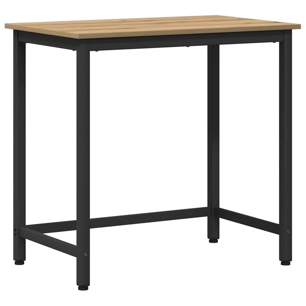 Table 100 x 50 x 76,5 cm chêne artisanal bois d'ingénierie – vue de côté