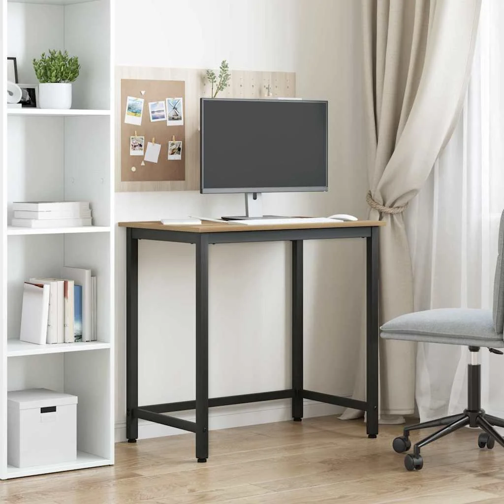 Table 100 x 50 x 76,5 cm chêne artisanal bois d'ingénierie – vue en situation