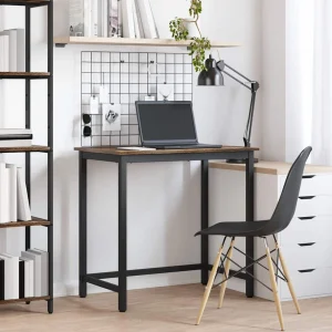 Table 100 x 50 x 76,5 cm chêne fumé bois d'ingénierie – vue d’ensemble