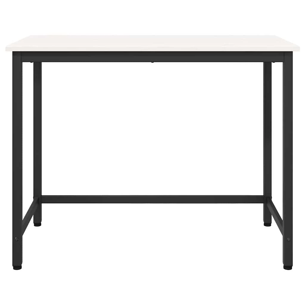 Table 100 x 50 x 77 cm blanc bois d'ingénierie – vue de dessus