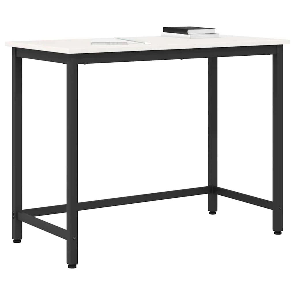 Table 100 x 50 x 77 cm blanc bois d'ingénierie – vue de détail