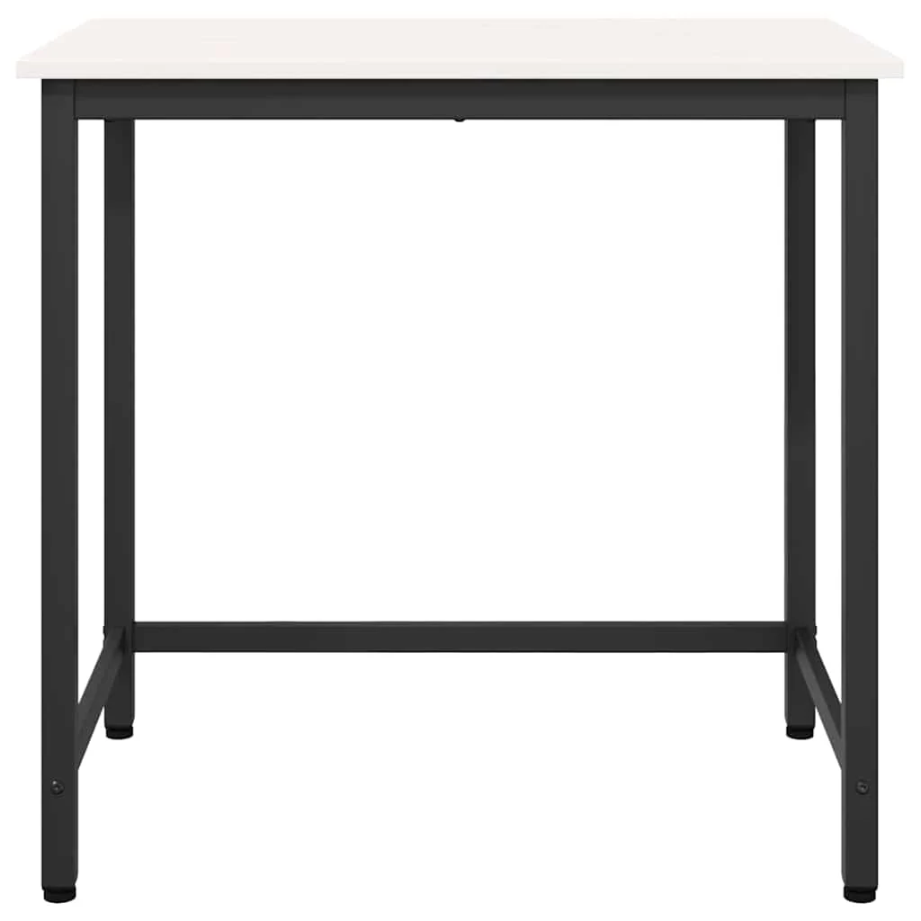 Table 80 x 50 x 77 cm blanc bois d'ingénierie – vue de dessus