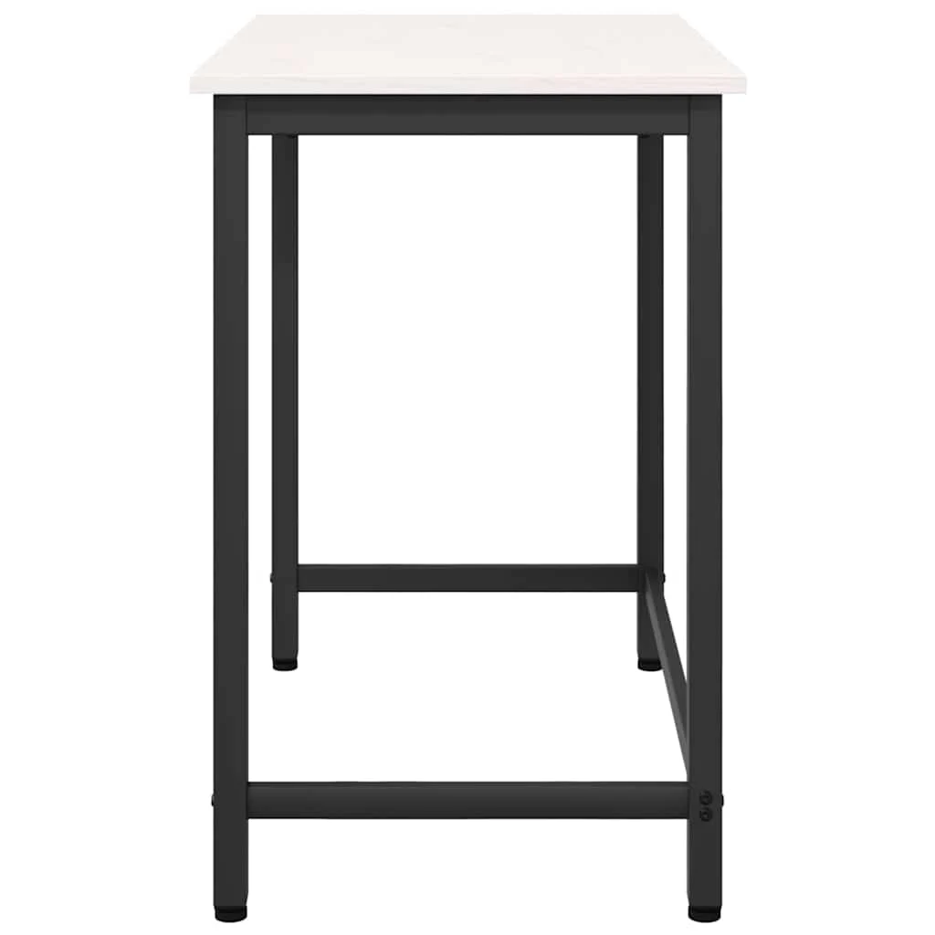 Table 80 x 50 x 77 cm blanc bois d'ingénierie – vue de dos