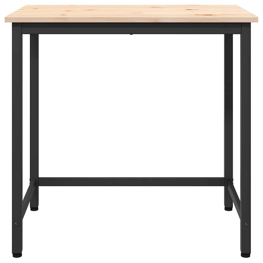 Table 80 x 50 x 77 cm brun bois d'ingénierie – vue de dessus