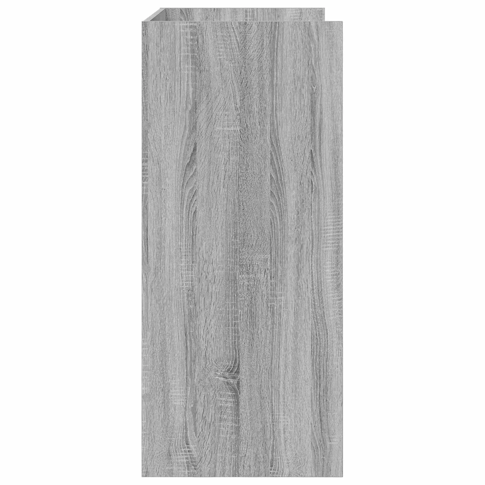 Table de DJ 102 x 45 x 102 cm sonoma gris bois d'ingénierie – vue de dessus